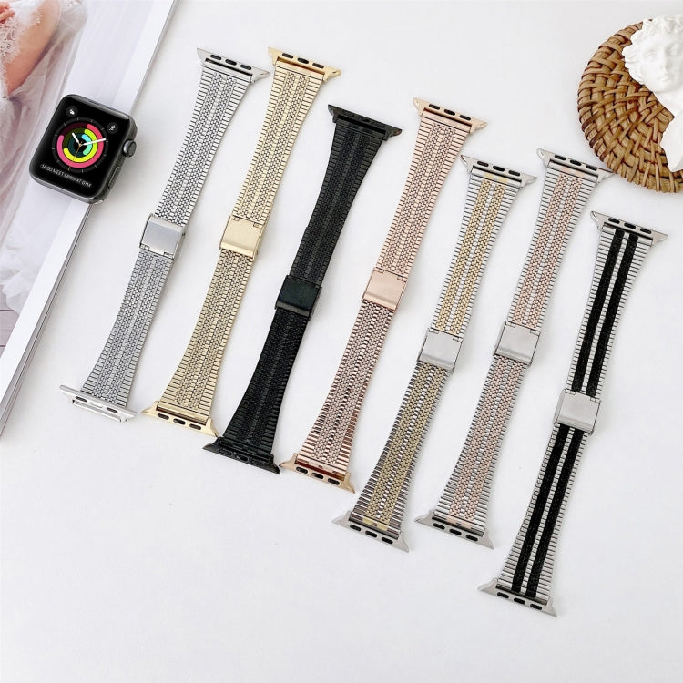 Double Lines Steel Replacement Strap Watchband