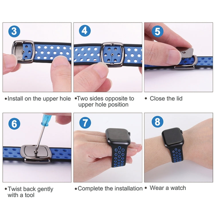 Double Color Silicone Replacement Watchbands