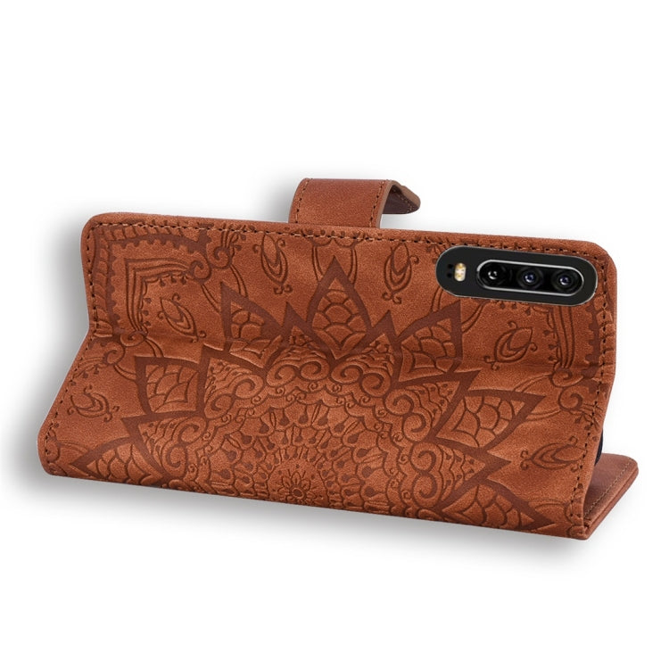 Calf Pattern Diamond Mandala Double Folding Design Embossed Leather Case with Wallet & Holder & Card Slots My Store