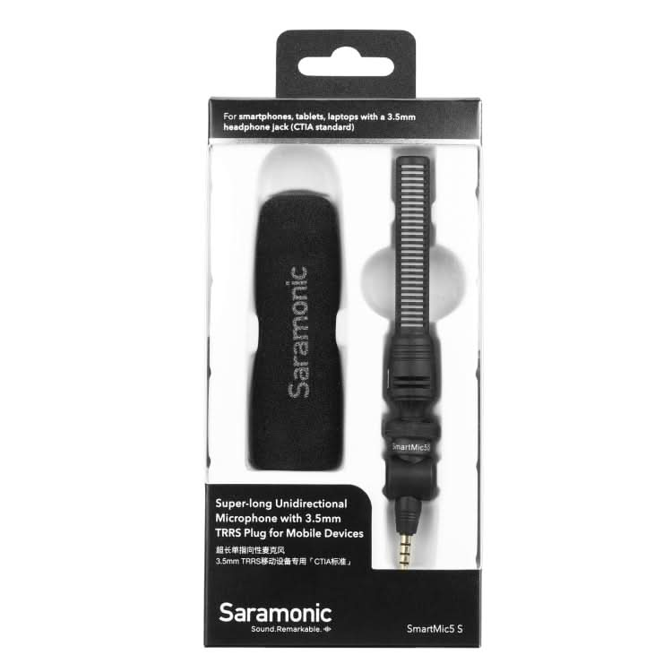 Saramonic SmartMic5S Super-long Unidirectional Microphone for 3.5mm TRRS Mobile Devices My Store