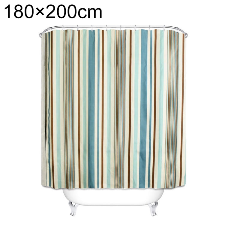 Multicolour Vertical Texture Thick Waterproof Polyester Fabric Shower Curtains My Store