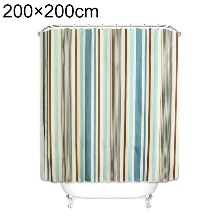 Multicolour Vertical Texture Thick Waterproof Polyester Fabric Shower Curtains My Store