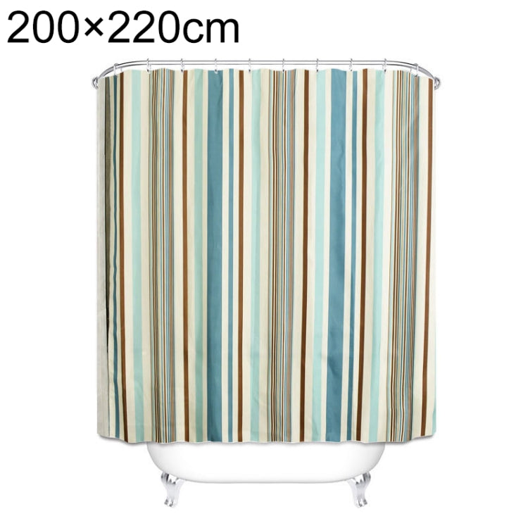 Multicolour Vertical Texture Thick Waterproof Polyester Fabric Shower Curtains My Store