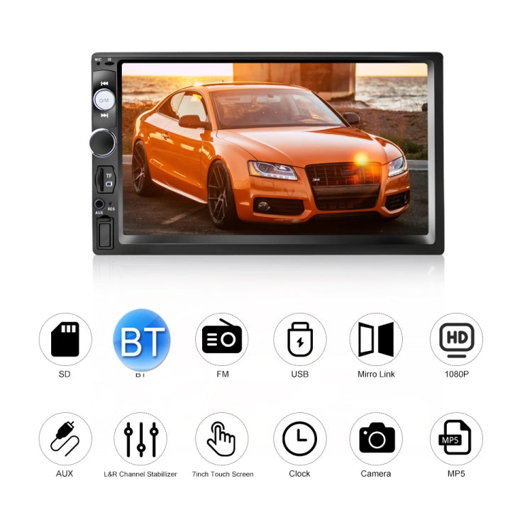 Q3188 7 inch Car Touch Screen MP5 Player Support FM / TF / Mirror Link