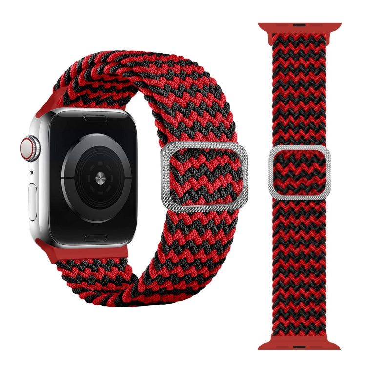 Buckle Braided Elastic Strap Watch Band For Apple Watch Series 9&8&7 41mm / SE 3&SE 2&6&SE&5&4 40mm / 3&2&1 38mm(Rainbow Color), Series 2