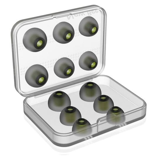 6 Pairs New Bee NB-M1 In-ear Silicone Ear Caps with Storage Box, Suitable for 5mm-7mm Earphone Plugs