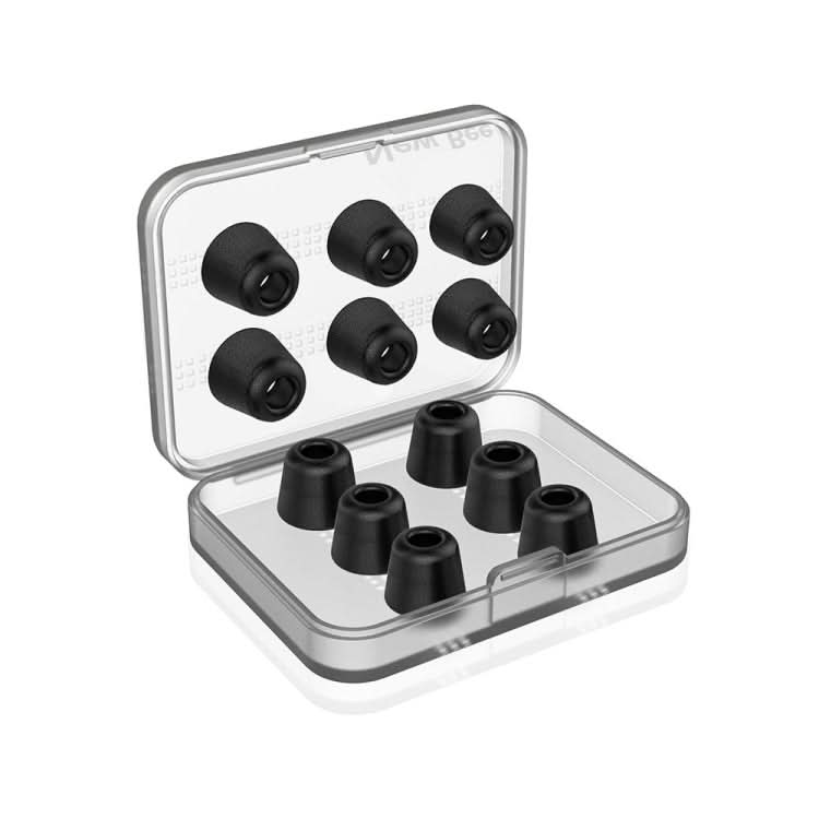 6 Pairs New Bee NB-M1 Slow Rebound Memory Foam Ear Caps with Storage Box, Suitable for 5mm-7mm Earphone Plugs