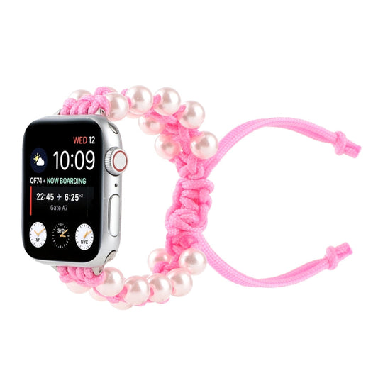 Umbrella Rope Bead Nylon Replacement Watchbands For Apple Watch Series 6 & SE &