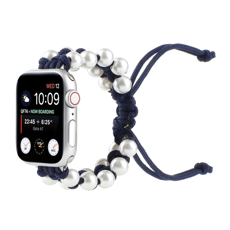 Umbrella Rope Bead Nylon Replacement Watchbands For Apple Watch Series 6 & SE &