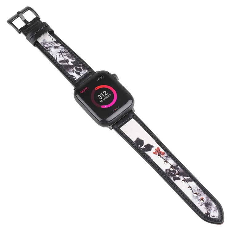 Ink Painting Leather Replacement Strap Watchband