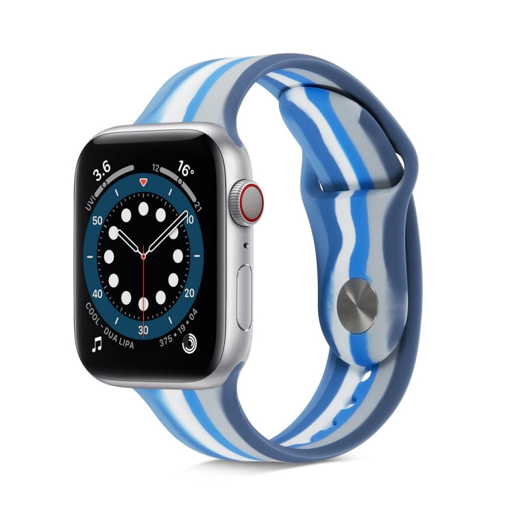 Rainbow Silicone Strap Watchband For Apple Watch Series