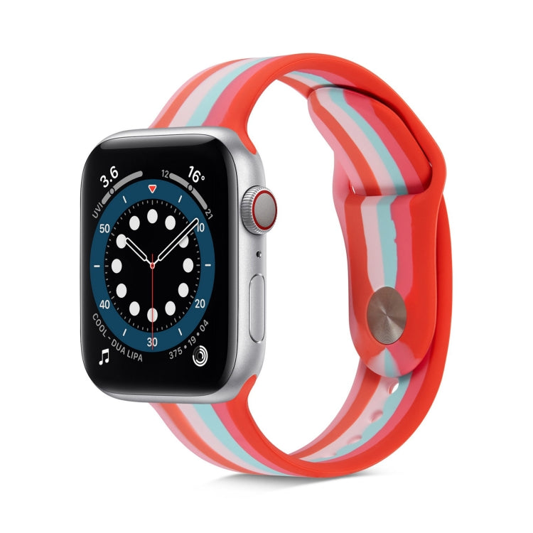 Rainbow Silicone Strap Watchband For Apple Watch Series