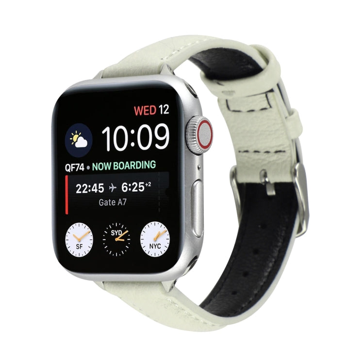 14mm Slim Genuine Leather Strap Watchband For Apple Watch Series