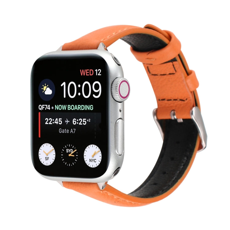 14mm Slim Genuine Leather Strap Watchband For Apple Watch Series