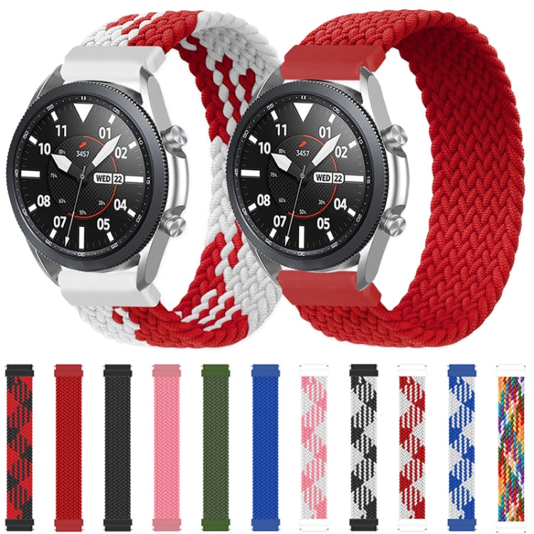 For Samsung Galaxy Watch 46mm Adjustable Nylon Braided Elasticity Replacement Strap Watchband, Series 2