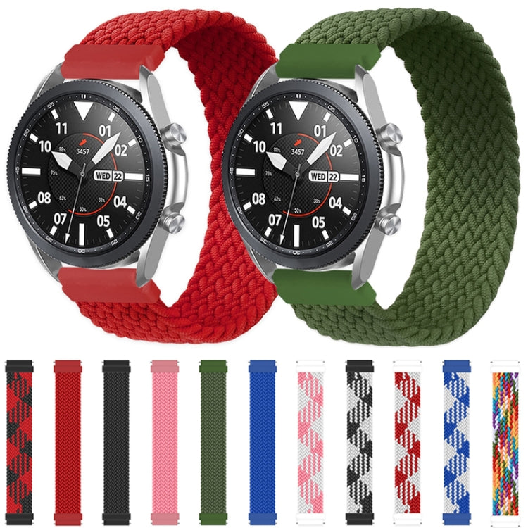 For Samsung Galaxy Watch 3 45mm Adjustable Nylon Braided Elasticity Replacement Strap Watchband, Series 2