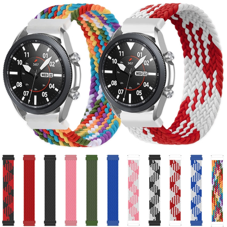 For Samsung Galaxy Watch 3 45mm Adjustable Nylon Braided Elasticity Replacement Strap Watchband, Series 3