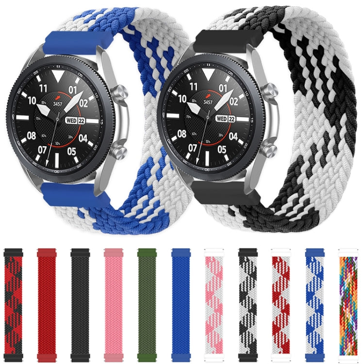 For Samsung Galaxy Watch 3 45mm Adjustable Nylon Braided Elasticity Replacement Strap Watchband, Series 2