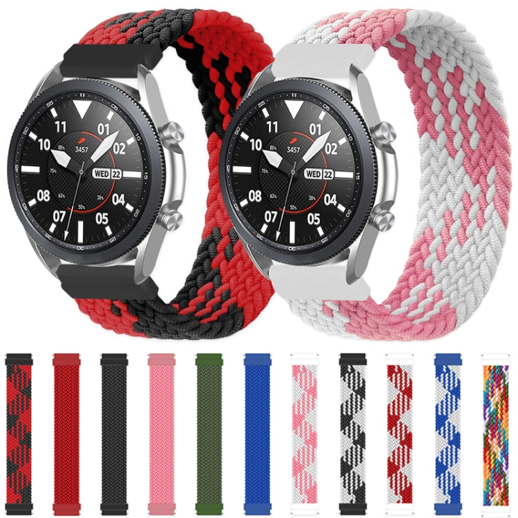 For Samsung Galaxy Watch 3 45mm Adjustable Nylon Braided Elasticity Replacement Strap Watchband, Series 1