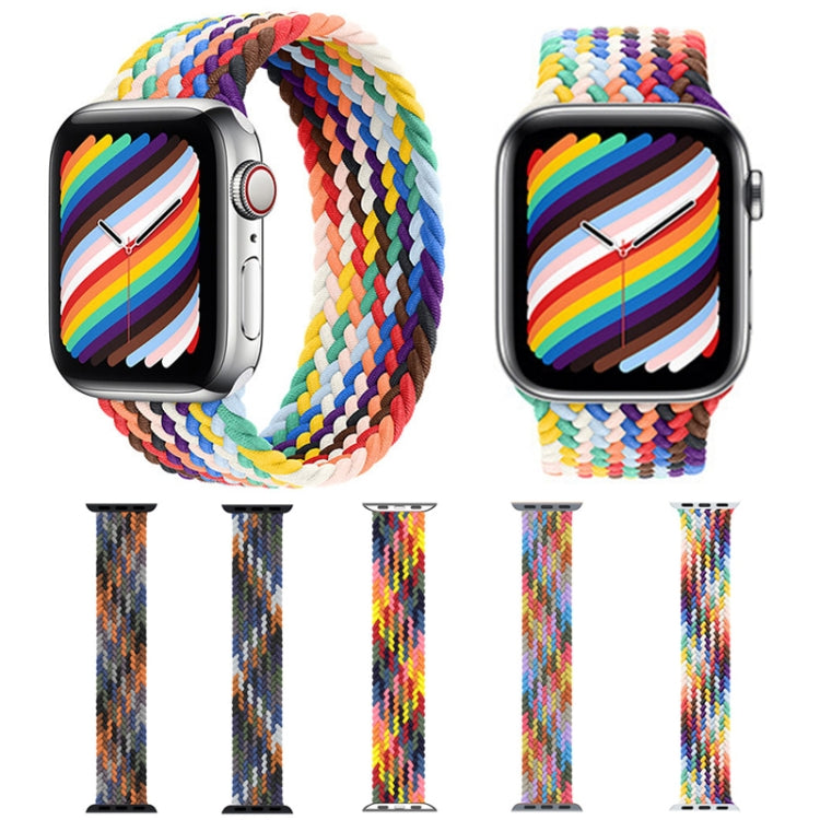 Metal Head Braided Nylon Replacement Watchbands, Size: M 155mm For Apple Watch Series 6 & SE & 5 & 4 44mm / 3 & 2 & 1 42mm