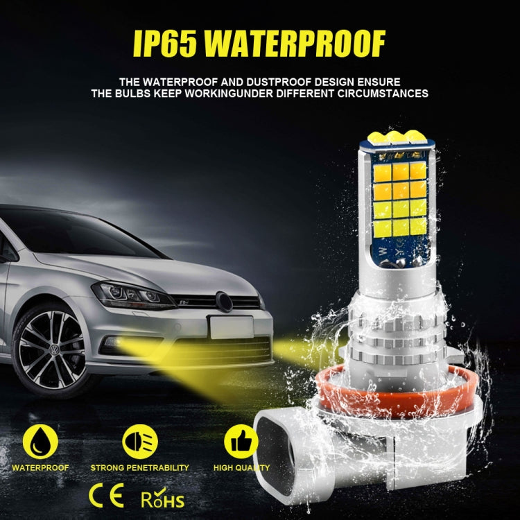 DC9-36V 30W 3000LM IP65 Car LED Double Color Fog Light with 30LEDs SMD-2525 Lamp