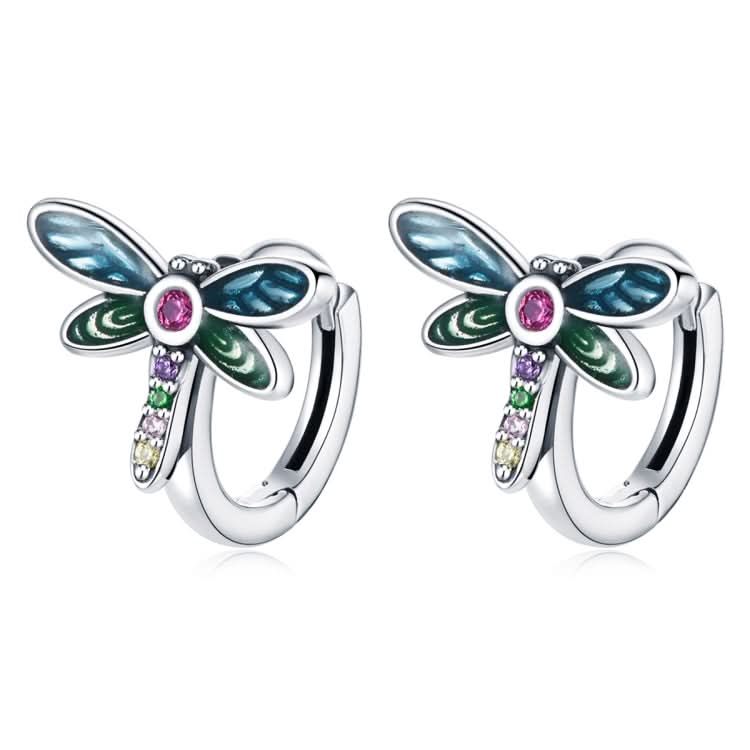 S925 Sterling Silver Vintage Dragonfly Ear Studs Women Earrings Reluova