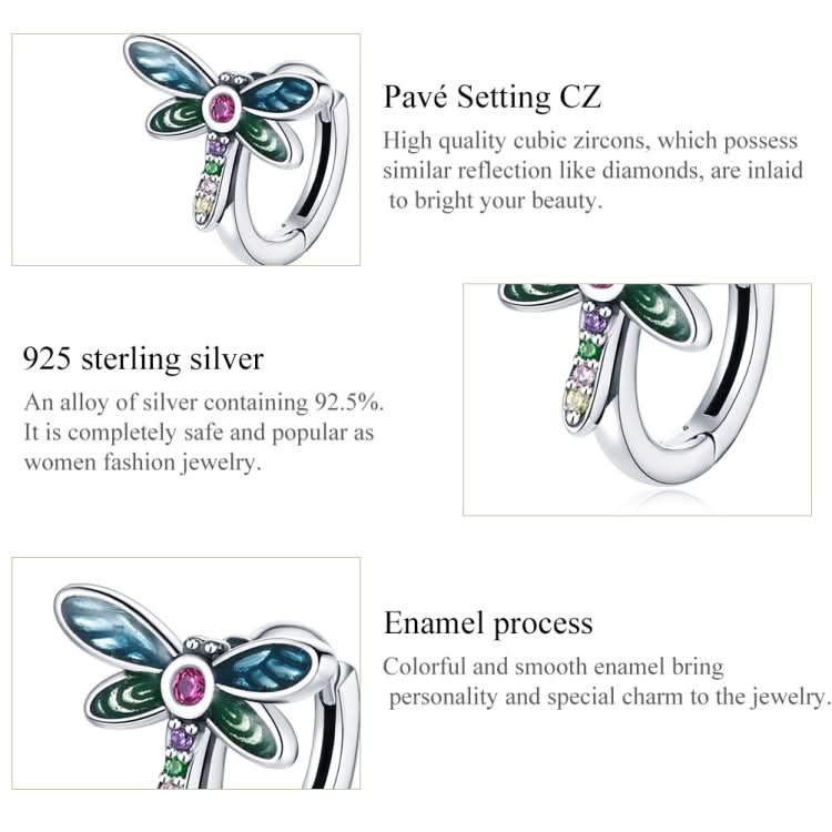 S925 Sterling Silver Vintage Dragonfly Ear Studs Women Earrings Reluova