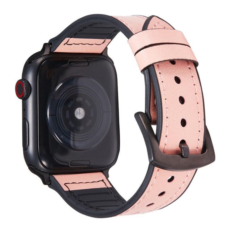 Crazy Horse Texture Leather Replacement Watchbands For Apple Watch Series