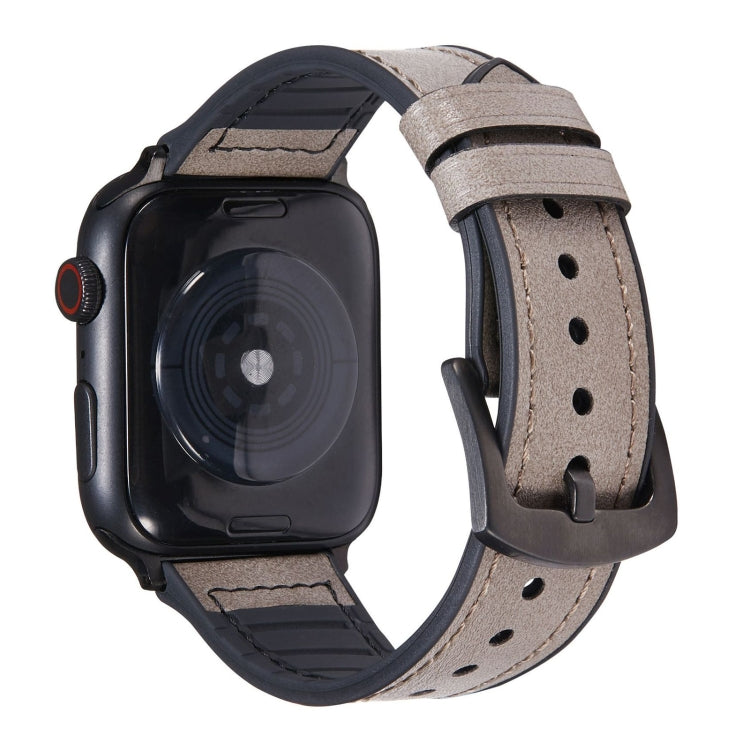 Crazy Horse Texture Leather Replacement Watchbands For Apple Watch Series