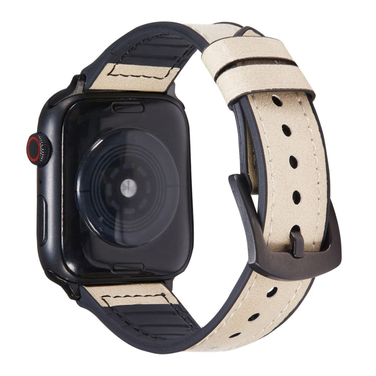 Crazy Horse Texture Leather Replacement Watchbands For Apple Watch Series