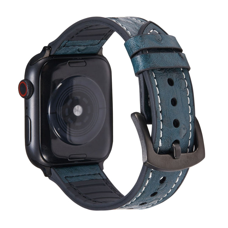 Ostrich Texture Leather Replacement Watchbands For Apple Watch Series