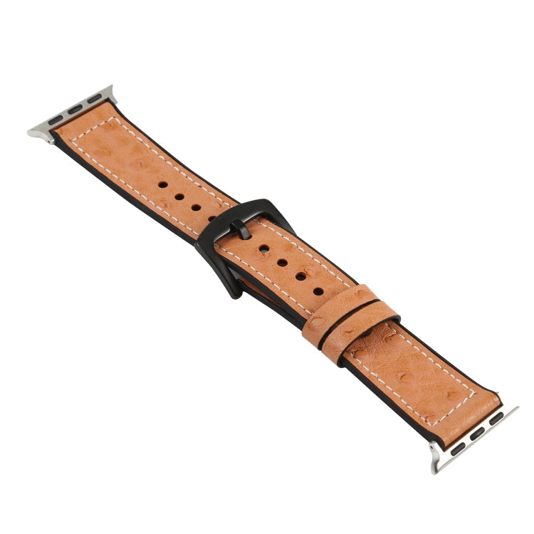 Ostrich Texture Leather Replacement Watchbands For Apple Watch Series