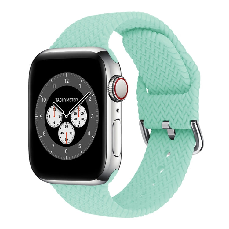 Braided Silicone Replacement Watchbands with Buckle For Apple Watch Series