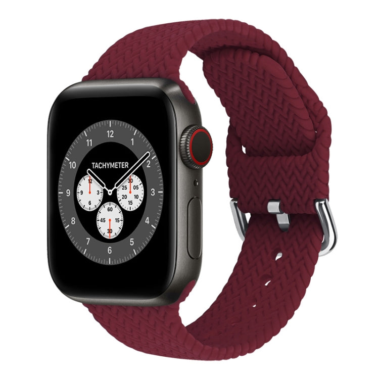 Braided Silicone Replacement Watchbands with Buckle For Apple Watch Series