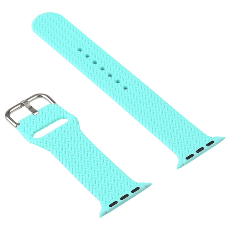 Braided Silicone Replacement Watchbands with Buckle For Apple Watch Series