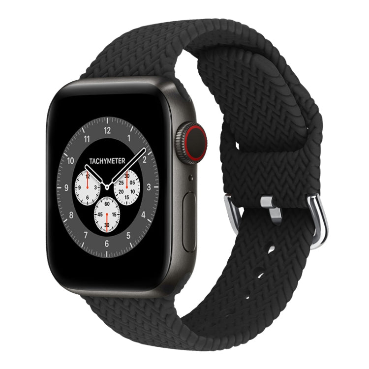 Braided Silicone Replacement Watchbands with Buckle For Apple Watch Series