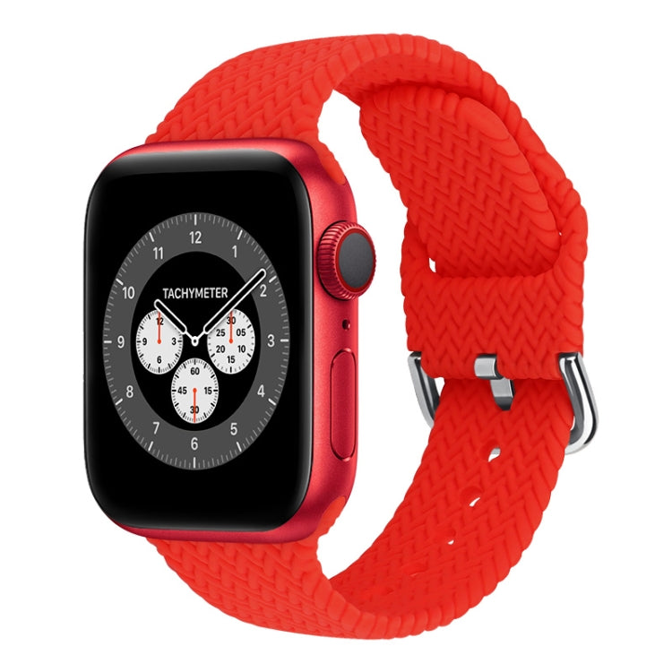 Braided Silicone Replacement Watchbands with Buckle For Apple Watch Series