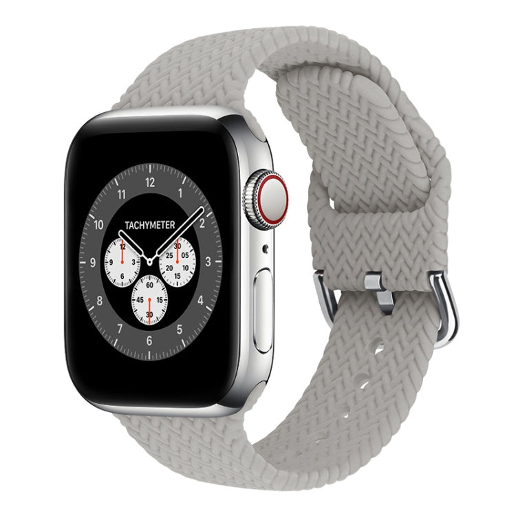 Braided Silicone Replacement Watchbands with Buckle For Apple Watch Series