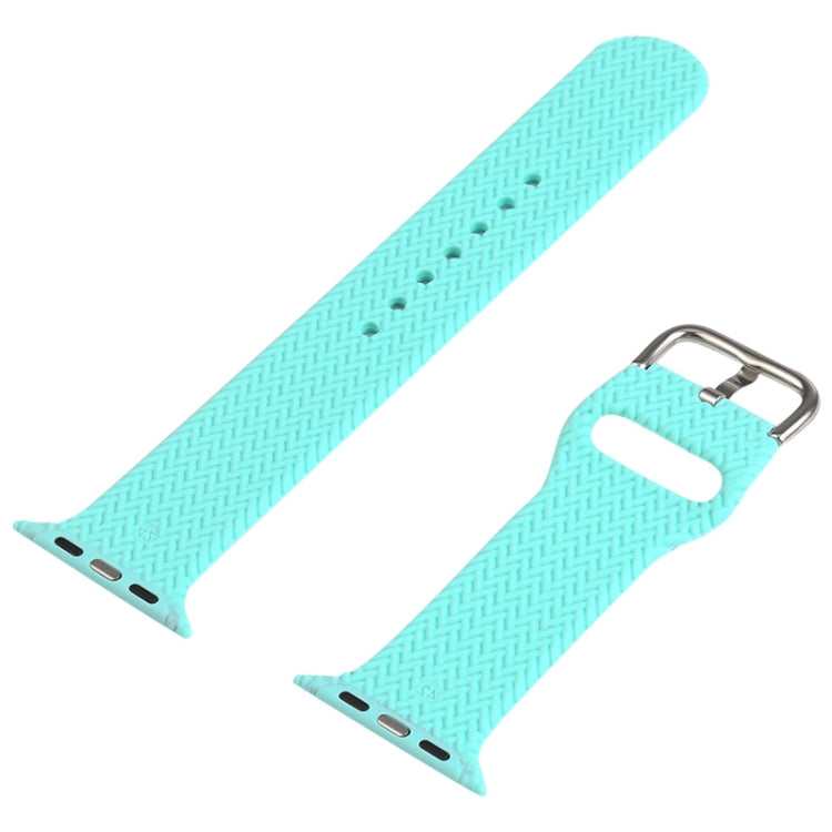 Braided Silicone Replacement Watchbands with Buckle For Apple Watch Series