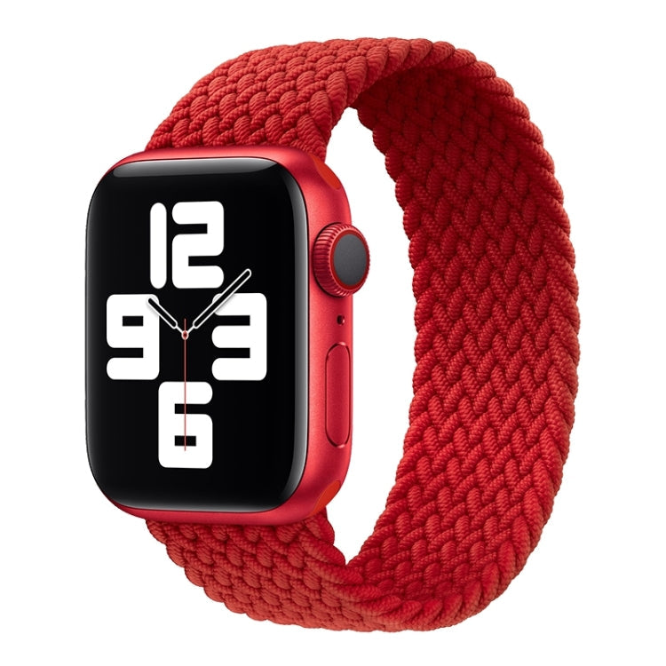 Metal Head Braided Nylon Solid Color Replacement Strap Watchband For Apple Watch Series 6 & SE & 5 & 4 40mm / 3 & 2 & 1 38mm, Series 2