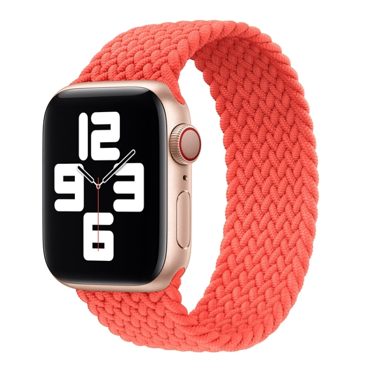 Metal Head Braided Nylon Solid Color Replacement Strap Watchband For Apple Watch Series 6 & SE & 5 & 4 40mm / 3 & 2 & 1 38mm, Series 2