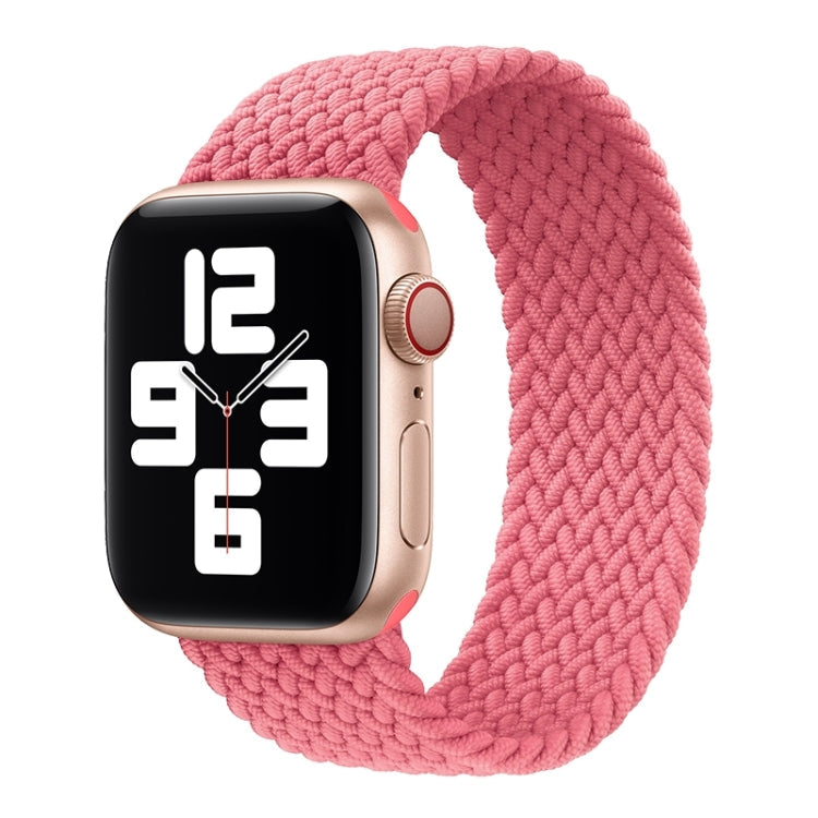 Metal Head Braided Nylon Solid Color Replacement Strap Watchband For Apple Watch Series 6 & SE & 5 & 4 40mm / 3 & 2 & 1 38mm, Series 2