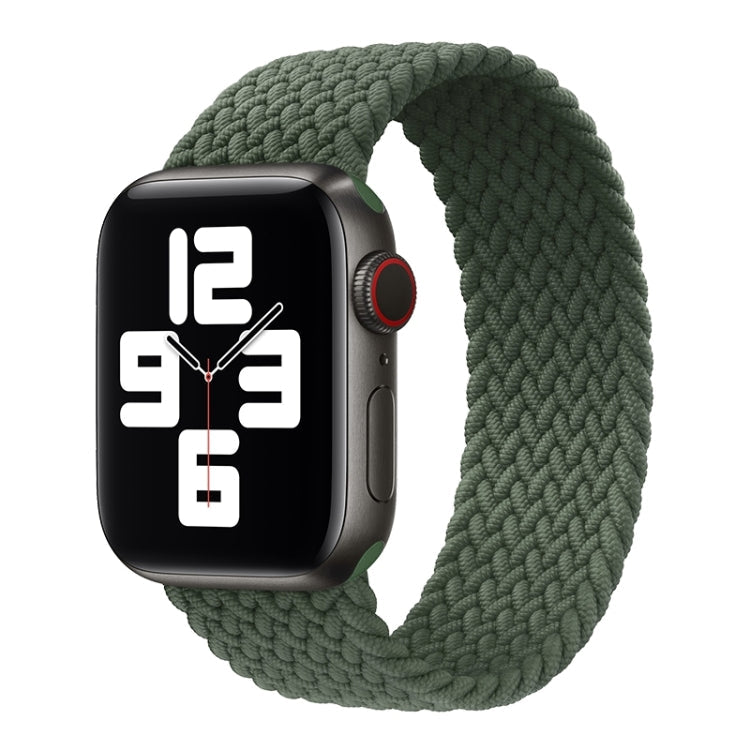 Metal Head Braided Nylon Solid Color Replacement Strap Watchband For Apple Watch Series 6 & SE & 5 & 4 40mm / 3 & 2 & 1 38mm, Series 1