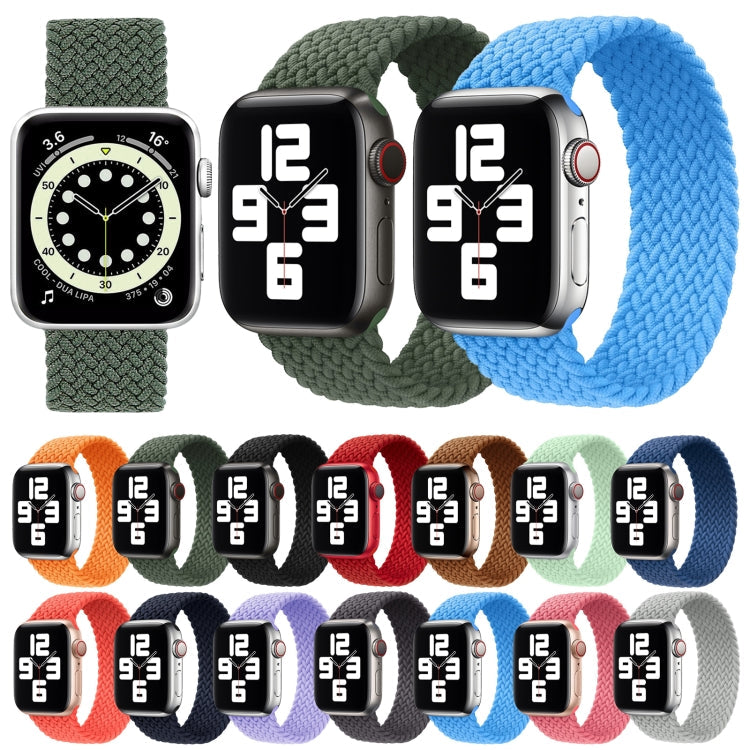 Metal Head Braided Nylon Solid Color Replacement Strap Watchband For Apple Watch Series 6 & SE & 5 & 4 44mm / 3 & 2 & 1 42mm, Series 1