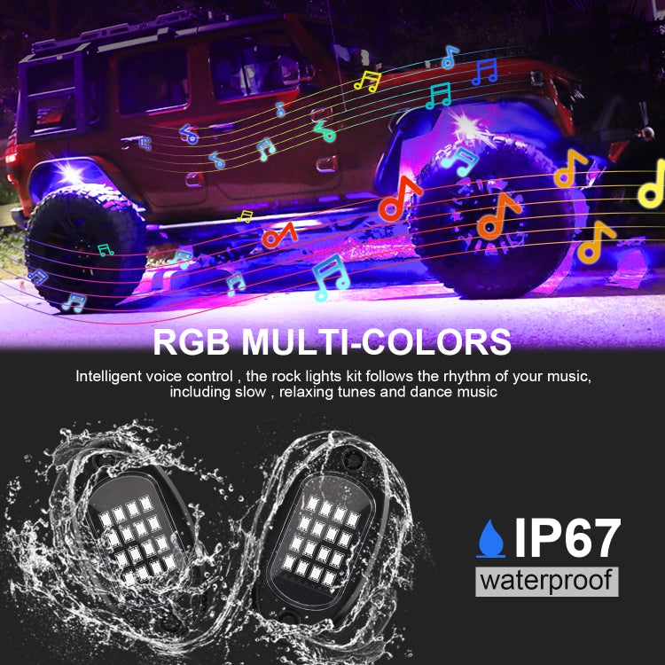 DC12V Car Mobile Phone Bluetooth APP Control  RGB Symphony Chassis Light with 16LEDs SMD-5050 Lamp Beads ÎҵÄÉ̵ê