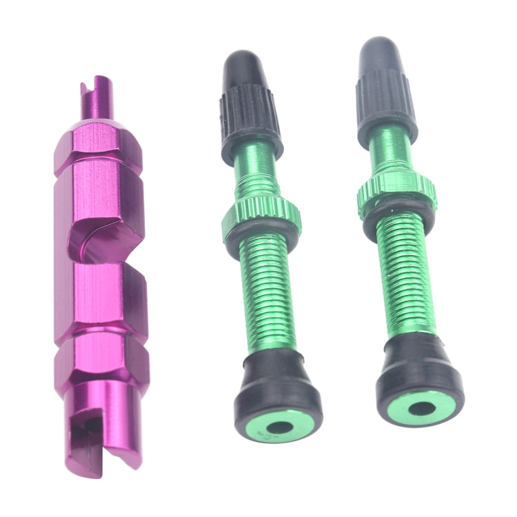 2 PCS 40mm French Tubeless Valve Core with Disassembly Tool for Road Bike-Reluova