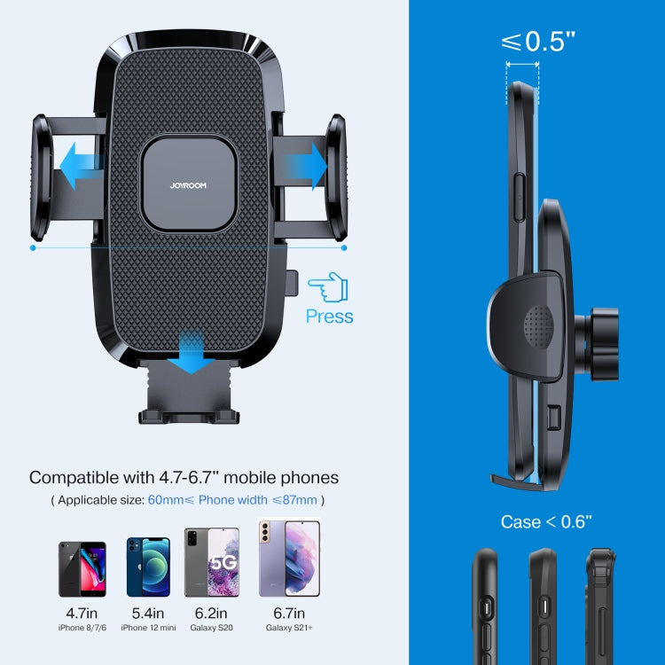 JOYROOM JR-ZS259 360 Degree Rotation Mechanical Car Holder, Style: Long Arm Sucker