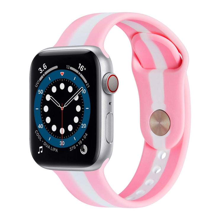 Secondary Color Silicone Replacement Watchbands For Apple Watch Series