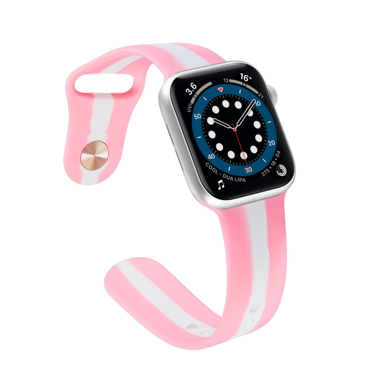 Secondary Color Silicone Replacement Watchbands For Apple Watch Series