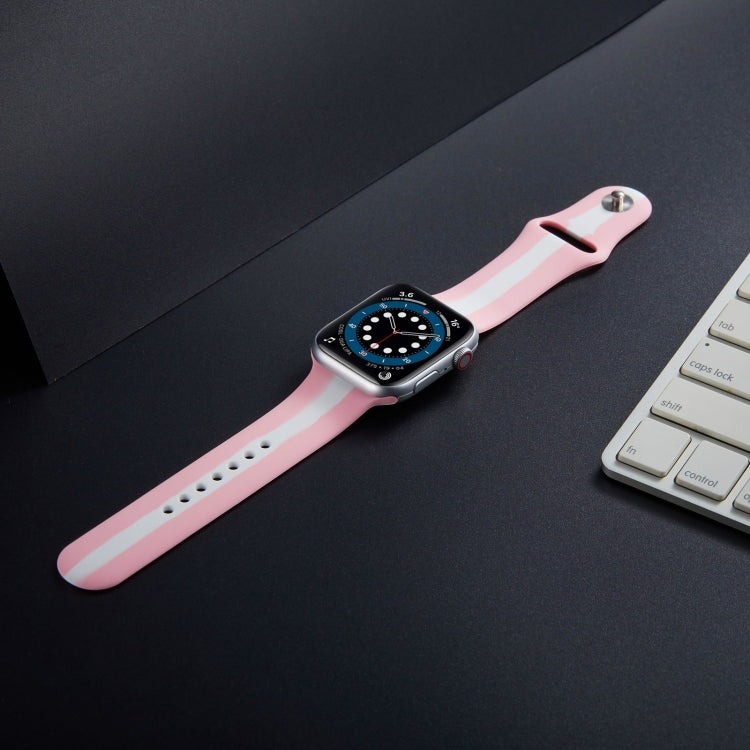 Secondary Color Silicone Replacement Watchbands For Apple Watch Series